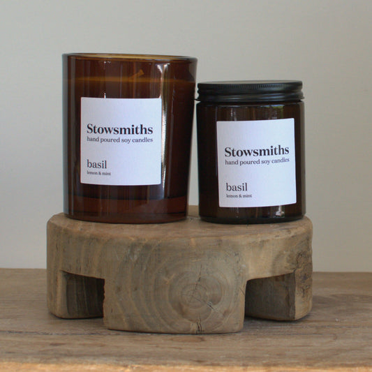 Basil Candle (lemon rind & mint)