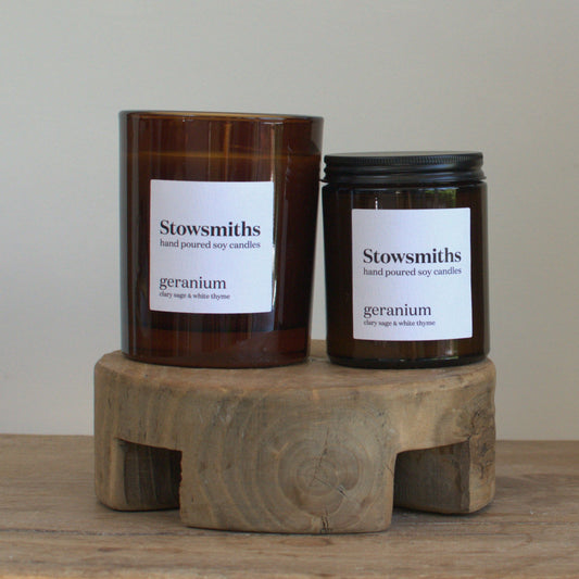 Geranium Candle (clary sage & white thyme)